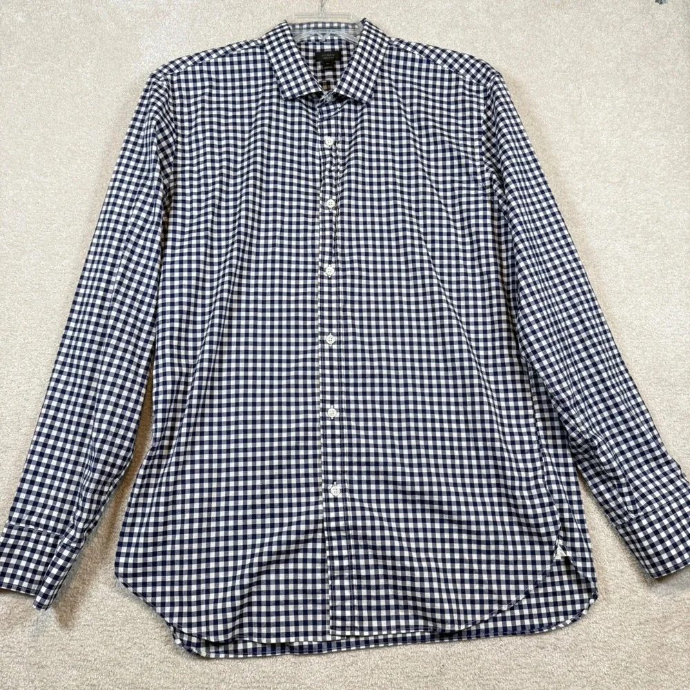 J.Crew Ludlow 120's 2-Ply XL Long Sleeve Gingham Checkered Button Down‎ Shirt